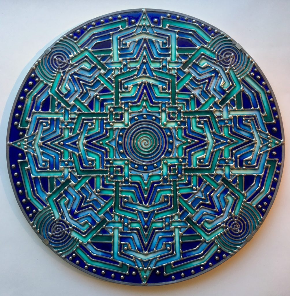 "Bambina blue"
Thème de l’œuvre: Labyrinthe
diamètre 50cm, 2019